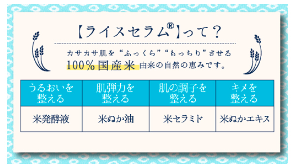 口コミ：100％国産米由来のライスセラム配合でお肌しっとり♡毛穴撫子　お米の化粧水の画像（4枚目）