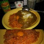 本日のランチ☀️🍴辛い🌶️ライス🍚のレトルトカリーがけ🍛👳 #カレー #MCTオイル #仙台勝山館 #キーマカレー #グラスフェットビーフ #ダイエット #レシピ #コンテスト #モニプラ #mo…のInstagram画像