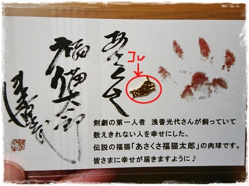 口コミ：あさくさ福猫太郎さんの開運豆お守りをいただきましたの画像（2枚目）