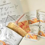 ..チアシード蒟蒻ゼリーアルフォンソマンゴー味.スーパーフードのチアシードが入った蒟蒻ゼリー.チアシードのプチプチした食感と蒟蒻ゼリーの歯ごたえが最高♡.ダ…のInstagram画像