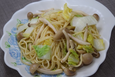 口コミ：「ホクト」様の「ホクトの青汁」　　白菜とシメジのパスタの画像（7枚目）