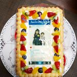 #今日のniitetsu 番外編Instagram風写真入りケーキを頂いたよ❤🎂❤卒園記念に、卒園式のコーデの写真で作ってもらいました💓..いいねの数は、6歳の60000！（欲張っ…のInstagram画像