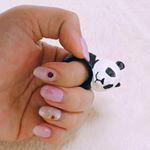 #panda 🐼💓_ひょっこりぱんだ。癒し。そして今のネイル初公開←〇#love #like #lifestyle#cling #animalcling #relax #goo…のInstagram画像