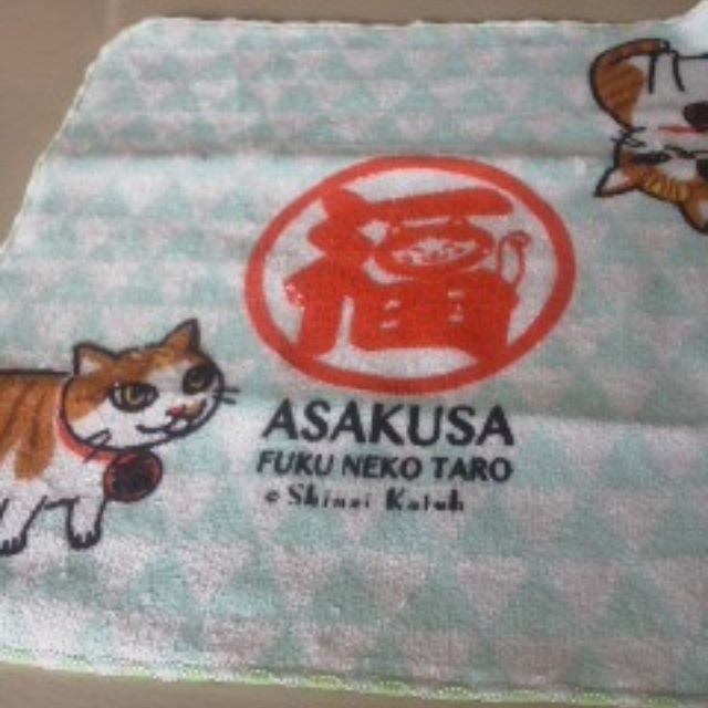 口コミ投稿：開運福猫タオルです！もう、見ただけで幸せになれます。毎日持っていこうと思います…