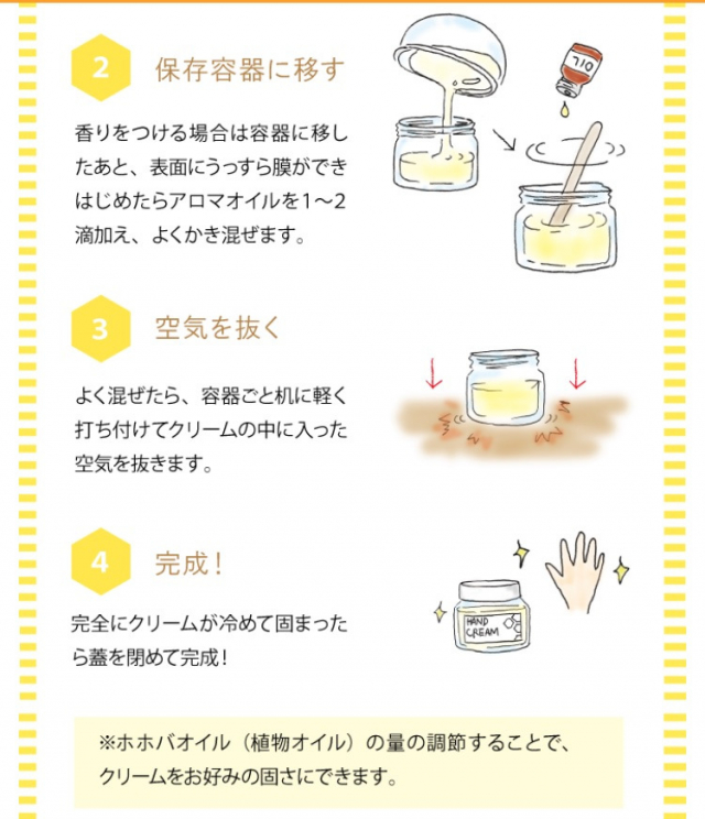 口コミ：＊° 自然素材の手作り無添加コスメ♡日本みつばちの蜜蝋（みつろう）ハンドクリームキット°＊の画像（6枚目）