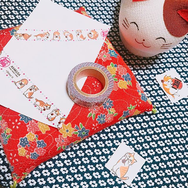 口コミ投稿：幸せを運んでくれる福猫太郎のマスキングテープ、デザインがとても可愛くて癒される🐈…