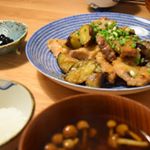 ばんごはん.久しぶりに作った感。マグロのカマと茄子の味噌炒め.味噌はひかり味噌の無添加オーガニック味噌『麹の花』遺伝子組み換えなしの有機米、有機大豆と天日塩をつかって中央アルプ…のInstagram画像