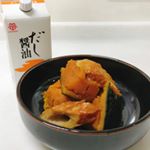 大好きな#かぼちゃの煮物 しました。ちくわも入れちゃいました。#だし醤油#鎌田醤油#和食調味料#だし#濃口醤油#和食#毎日のお料理#monipla …のInstagram画像