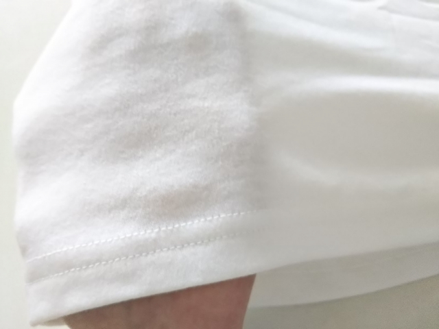口コミ：夢展望  選べる柄プリントTシャツ Uネック白Tシャツ 痩せ体型カバー 夏コーデ VネックTも◎の画像（4枚目）