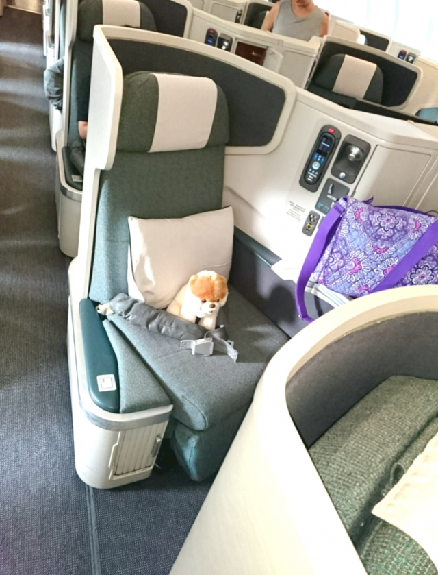 口コミ：Dubai☆機内の過ごし方☆Cathay Pacific Airwaysの画像（1枚目）