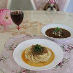 ビーフシチューの上に焼いたお肉をゴロゴロ乗せたのが気になるよ🐶❤🐮🍖😂💦 テーブルに顎を乗せて狙ってます🐶❤🍖😅 新鮮な鰯をふんだんに使った風味豊かなペペロンチーノ🍝ビエトロ　絶望スパゲティの…のInstagram画像