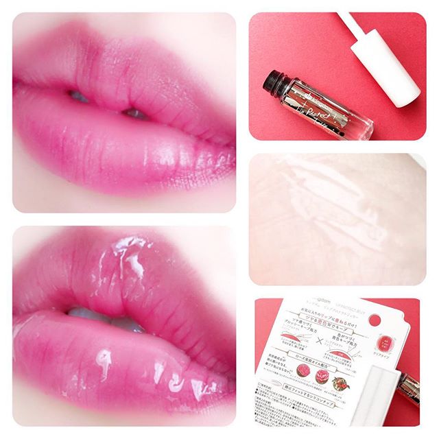 口コミ投稿：**・｟続き🍓｠・・左上→塗る前左下→リッププロデクトジェリーを重ねた後・ラメや色も…
