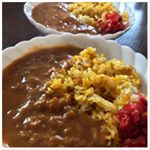 今日のランチは、五島の鯛で出汁をとったなんにでもあうカレー🍛にしました❤️具の代わりにカレーピラフにかけてみましたよ！鯛の出汁のカレースープのコクと旨味が凝縮されてますね😍いつか五島列島にも行ってみた…のInstagram画像