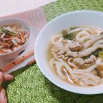 .主人が飲み会なのでひとりごはん🍴まるごとだしキューブを使ったABCクッキングレシピで簡単あんかけうどん⑅︎◡̈︎*うどん大好きだから食べるの楽しみにしてた💕こんな小さなだ…のInstagram画像