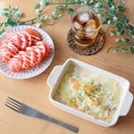 SSKセールスさんの、「レンジでおいしい ごちそうスープ クラムチャウダー」を使って簡単マカロニグラタン❤️・・茹でたマカロニに、温めておいたクラムチャウダーをかけて、ピザ用チーズをた…のInstagram画像