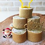 #クリスマスツリー 🎄#ホットケーキミックス で#簡単スイーツ ⭐️生地に #抹茶 を入れて#ツリー にしてみた😋#もっちり #しっとり の#バウムクーヘン 好評だったので…のInstagram画像