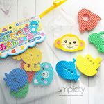 つくもはるの100均パトロールキャンドゥ新商品キャンドゥ購入品・■おふろでぴたぺたあそんじゃおー🐙🐻海の生き物＆くま/🚕🐵乗り物＆さるの2種類JANコードなどはスワイプしてご覧くだ…のInstagram画像