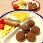 #アンパンマン 狂の双子の朝ごはんご機嫌ななめな寝起きでも「アンパンマン〜」と言ってむしゃむしゃ食べてくれた😀冷凍食品とは思えぬモチモチ感#時短 #明治 #それいけアン…のInstagram画像