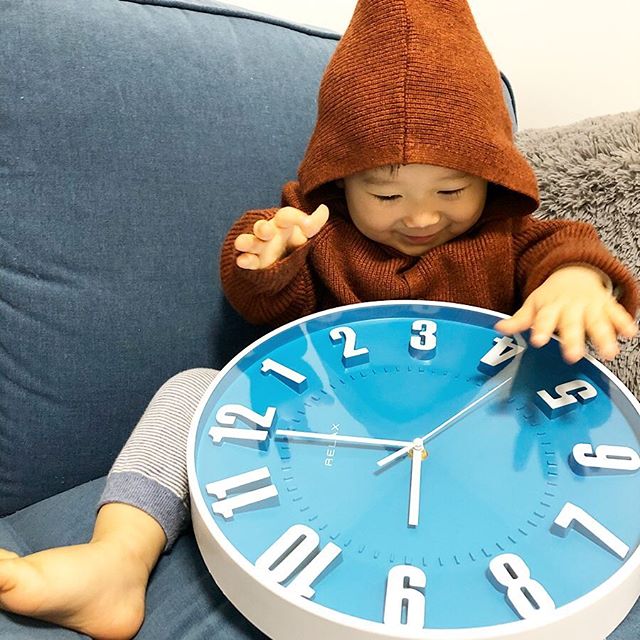 口コミ投稿：ずっとRenの部屋用の掛け時計を探しててやっと好みのブルーの時計に出会えました😊🌟..…