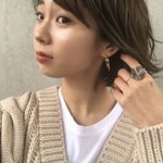 😊♡⏬ヘアカラーがすごく良い色だ～！ありがとうございます🙇💕#TJ天気予報..前に載せたピアスとリングの着画はこんな感じです👌♡@naturalcouture_of…のInstagram画像