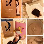 こんなオシャレなプーアル茶✨本物のプーアル茶を粉末にしています。発酵茶のプーアル茶は、茶葉を半発酵する時に濃い成分がてきて、これを重合ポリフェノールと呼ぶらしいです。ヴィ・プーアールはかな…のInstagram画像
