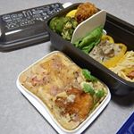 ㈱小森樹脂様から頂きました、【セパレートランチボックス】でお弁当を作ってみました。こちらのお弁当箱は余り見かけない２段式に作られててレンジで温めたい物を分ける事ができます！果物などをわ…のInstagram画像