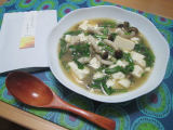 口コミ記事「チアシード入り！豆腐と春菊のチアシードあんかけ」の画像