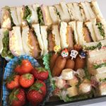 お昼はサンドイッチ弁当🍱友達と赤ちゃんに会いにいくので、ご飯持っていきます❤️ #料理 #サンキュ！ #節約 #節約料理 #おうちごはん #貯金 #栄養 #美味しい #愛情ご飯 #調理師 #レ…のInstagram画像