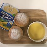 SSKセールスから発売されている…冷たいスープシリーズをお試しです♪北海道産コーンの冷たいスープ北海道産じゃがいもの冷たいスープ北海道産パンプキンの冷たいスープ　の3種類♪冷蔵庫で冷やす…のInstagram画像