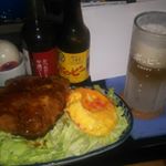 本日夜のWaShock!😱 チキンカツの親子プレート🐓🐣＆シャリキンホッピー🍺😁 #鎌田醤油 #かつおだしの中濃ソース #かつおだし #monipla #kamada_fan #washoku…のInstagram画像