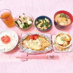 ♡ 今日の夜ごはん ♡ ㅤㅤㅤㅤㅤㅤㅤㅤㅤㅤㅤㅤㅤㅤㅤㅤㅤㅤㅤ❁明太子ごはん❁﻿豆腐とわかめのサラダ❁﻿豚汁❁﻿鮭のホイル焼き❁﻿小松菜のおひたし❁﻿じゃがいものオーロラソ…のInstagram画像