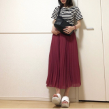 口コミ記事「シフォン素材のプリーツスカートが可愛い❤️＆これは使いやすい‼️ショルダーバッグ‼️」の画像