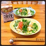 .夏にピッタリ、冷やしサラダうどん。美味しい〜！😋🥗.いつも大変お世話になっているモニプラさんの、『モニプラファンブログ感謝イベント』でいただいた、正田醤油株式会社の『麺でおいしい食卓シリーズ …のInstagram画像