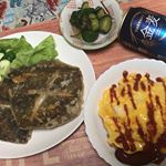 カレーの唐揚げと金麦が合うー❤️ オムライス。#金麦#金麦のある食卓 #金麦のある幸せ #金麦と過ごすちょっと幸せ時間#こんぶネット@kombunet #monmarc…のInstagram画像