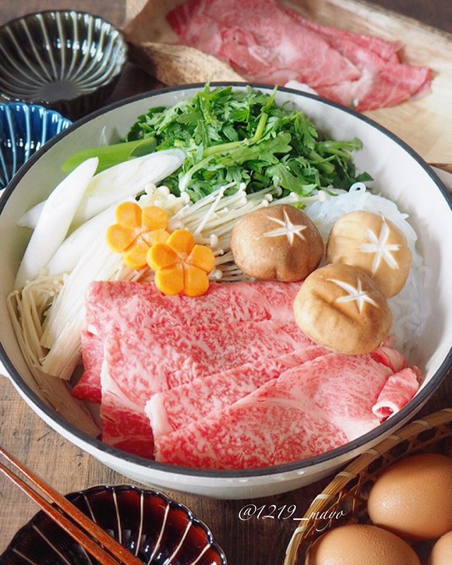 口コミ投稿：・Kobe beef with sukiyaki・・こんばんは・・韓国🇰🇷行ってる間お留守番ありがとう私…