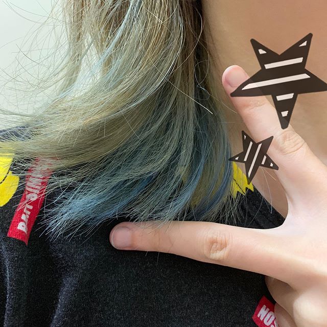 口コミ投稿：.久々にカラー⭐️💙⭐️💙⭐️夏ですしね(*⁰▿⁰*)🌊🌻クイスクイスデビルズトリックのマーメイ…