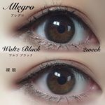 ✼﻿﻿Allegro〈アレグロ〉2week﻿DIA:14.0  BC:8.6﻿Waltz Black〈ワルツブラック〉﻿﻿縁だけがジワッと黒いナチュラルカラコン🥺✨﻿裸眼と…のInstagram画像