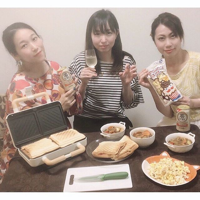 口コミ投稿：Home party second after practice（^人^）Hot sandwich and popcorn party(*´◒`*)Th…