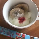 #マイナチュラ #モリママ #フルーツモリンガ #青汁 #赤い青汁 #monipla #mynatura_fanヨーグルトに混ぜて朝ごはんに。イチゴ味でパクパク食べてくれました☺️💕のInstagram画像