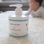 ☀@mishiilist @akihigashihara @mikatakahashi1971 共同開発された『BABY BORN Face&Body Milk』を試させていただき…のInstagram画像