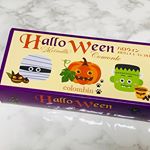 ･*･✦･..✧..･✦･.ハロウィン　メルヴェイユコンコルド✨マロン、パンプキン、コーヒー味のクリームをサンドしたラングドシャクッキーの詰め合わせ。ハロウィン仕様のパッケージに入った、期…のInstagram画像