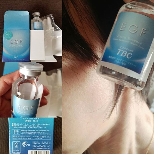 口コミ投稿：オススメ美容液サロンで有名TBC様の美容液#EGFエクストラエッセンスはじめて見るタイ…