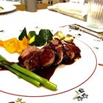 おもてなし料理。#鴨ロースト に野菜を添えて。#ビシソワーズ も一緒に作りました。#monmarche #野菜をmotto #野菜をもっと #スープ #レンジ #カップスープ #モンマルシェ #簡…のInstagram画像