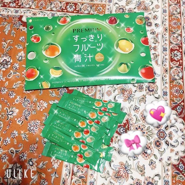 口コミ投稿：すっきりフルーツ青汁🍎🍋🍐🍊🍓🍍🍅🍌🍉🍈頂きました。飲んだ感想は、レモン味が強く感じまし…