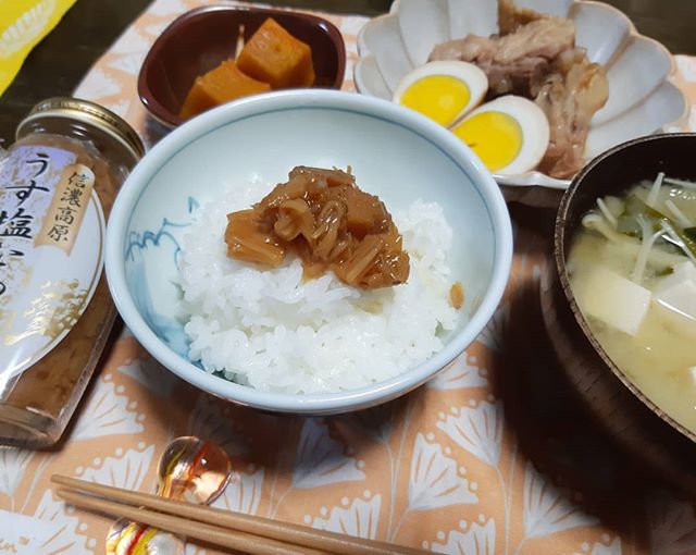 口コミ投稿：テーブルランド様の『うす塩なめ茸』をモニターさせていただきました🙆💕*新米🍚のうえ…