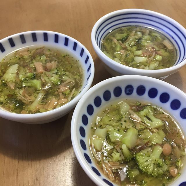 口コミ投稿：娘のごはんなめ茸とブロッコリーを炊いたあんかけ、パクパク食べてました！あとは豆…