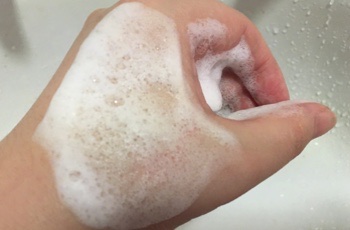 口コミ：米麹まるごと練り込んだ洗顔石けんの洗浄力の画像（5枚目）