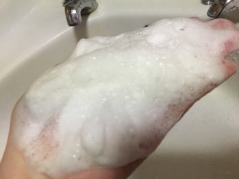 口コミ：米麹まるごと練り込んだ洗顔石けんの洗浄力の画像（3枚目）