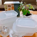 いくつあっても便利な容器🎶﻿﻿イノマタ化学さんの﻿「楽ちんパック角型９個セット」✨ ﻿140ml×3set、400ml×3set、950ml×3setが入っています🎶﻿﻿🍀便利…のInstagram画像
