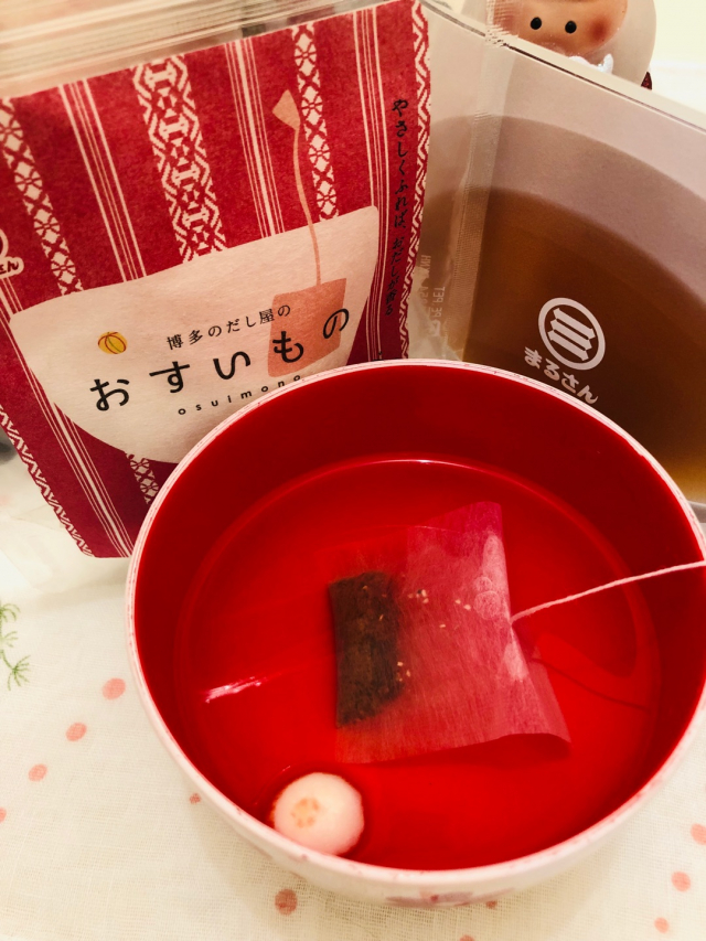 口コミ：まるさんの見た目も可愛い博多のだし屋のおすいものを飲んでみた件の画像（5枚目）